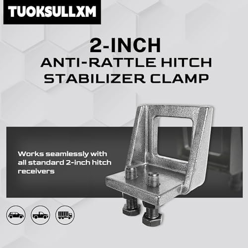 Anti-Rattle Hitch Clamp, Heavy-Duty Anti Rust Tigehtener Reduce Trailer Towing - Image 2