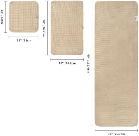 POLYTE 430 GSM Poly Blend Microfiber Quick Dry Waffle Bath Towel Set of 6 - Image 2