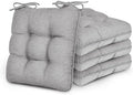 Love's cabin Memory Foam Chair Cushions Set of 4, 19 Inch, Light Grey by Lovescabin