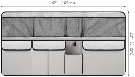 Viaviat Hanging Car Trunk Organizer, Collapsible Backseat Storage Bag - Image 3
