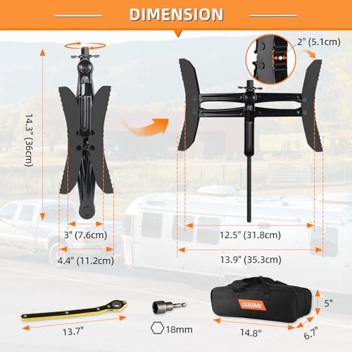 OULEME 2PK X-Shaped RV Tire Stabilizer - Image 2