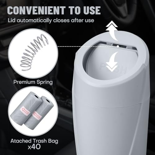 Car Trash Can Bin with Lid - Image 7