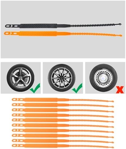 Temporary Tire Straps, Anti Skid Snow Tire Chains, Tire Zip Ties - Image 5