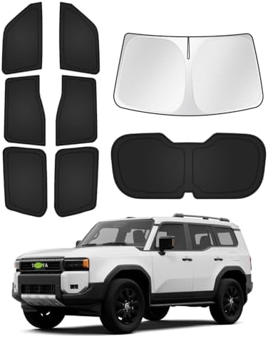 Canvcle Sunshades for 2024 2025 2026 Toyota Land Cruiser Prado 250 Accessories by Canvcle