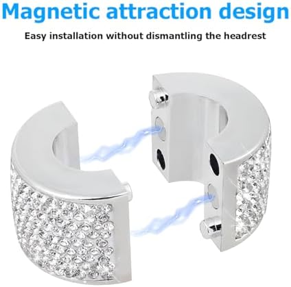 4PCS Bling Car Headrest Collars, Crystal Rhinestone Automotive Head Rest Collars - Image 6