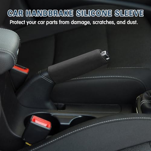 Car Handbrake Cover Gear Shift Knob Cover, Auto Comfortable Grip Handbrake Cover - Image 4