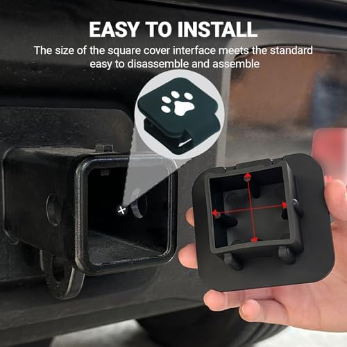 2 Inch Trailer Hitch Cover, Dog Paw Rubber Dustproof Waterproof Plug, Tow Hitch - Image 5