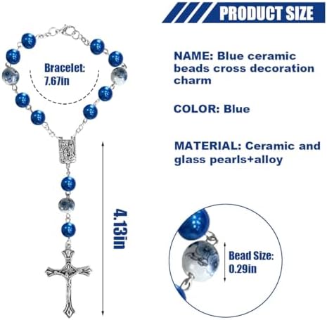 smilfuy 2PCS Car Rosary for Rearview Mirror - Image 2