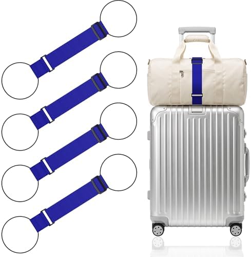 Mayski 4 Pack Adjustable Elastic Luggage Connector Straps by SLIMELEGANCEPERSONIFIED