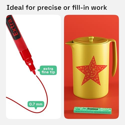ARTISTRO Red Acrylic Paint Markers - Image 3