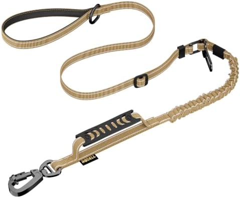 AUBELL Tactical Dog Leash Heavy Duty, 4-6ft No Pull Bungee Leash by AUBELL