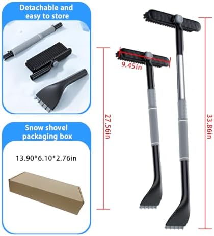 Mandark Car Windshield Snow Brush and Ice Scraper, Detachable Extendable - Image 2