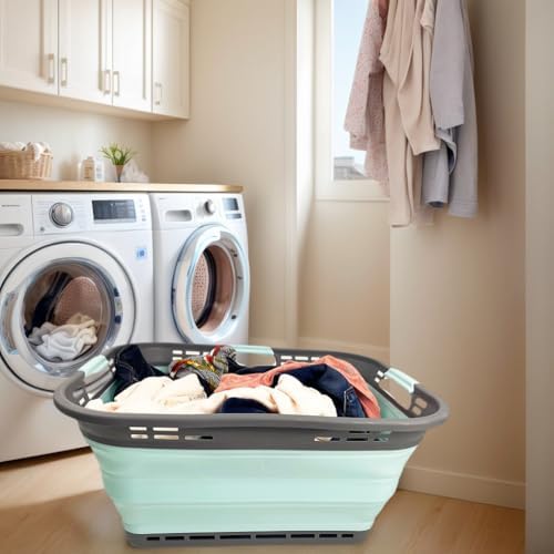 SAMMART 42L Collapsible Plastic Storage Basket by SAMMART