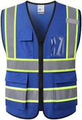 Hi Vis Reflective Safety Vest for Men Women by Ekkosafety