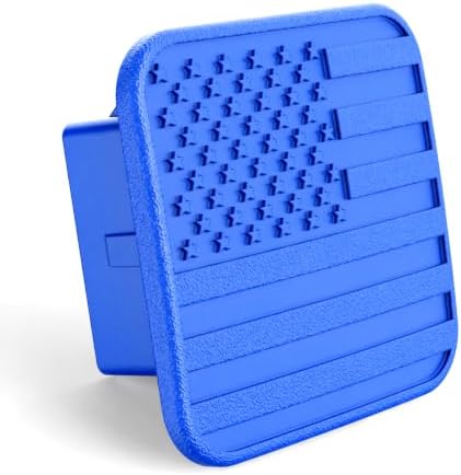 2" American Flag Hitch Cover Plug Blue by AutoAccessores