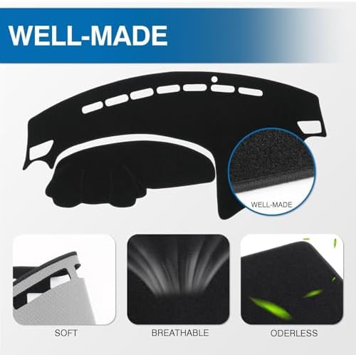 KUST Black Dash Cover for 2010 2011 2012 2013 Mazda3 Non-Slip Dashboard Cover - Image 4