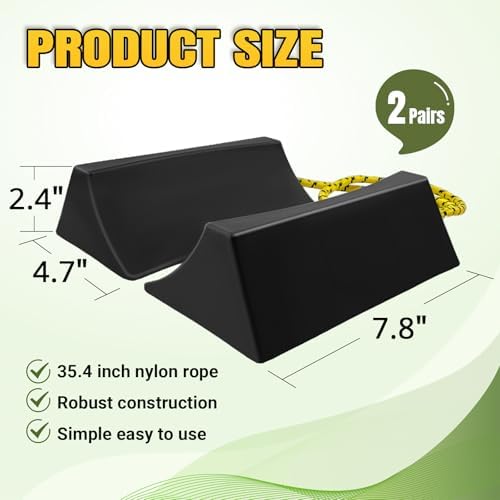 ROBLOCK Upgrade Wheel Chocks for Lightweight Travel Trailer Light Truck Car - Image 2