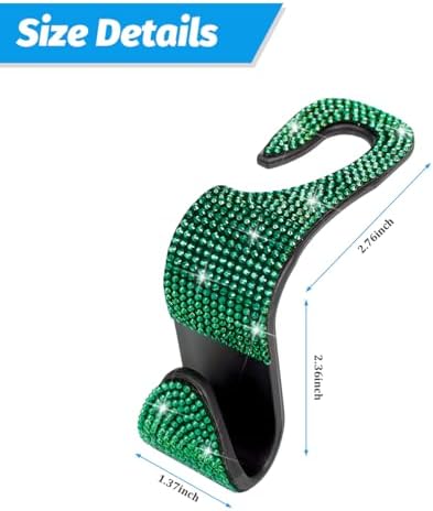 Zpana 4PCS Bling Car Seat Headrest Hooks, Vehicle Back Seat Purse Handbag - Image 2