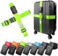 TSA Approved Luggage Straps 2 Pack Heavy Duty Suitcase Belt by TravelInspira