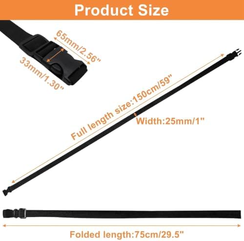 Luggage Straps for Suitcases, Fanny Pack Extender Strap Travel Straps to - Image 2