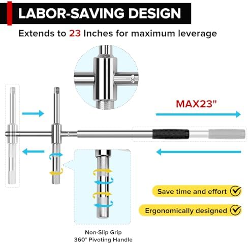 Extended Lug Wrench, 4 Way Tire Iron - Image 2