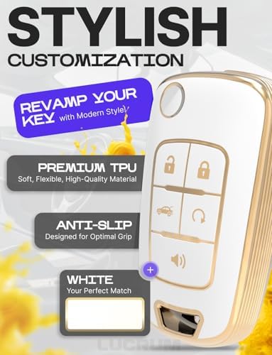 Lucrum Compatible with Chevy, Buick Key Fob Cover & Keychain - Image 3