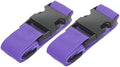 Luggage Straps for Suitcases, Travel Belt Multiple Connector, 2 Pack Purple by Ajmyonsp