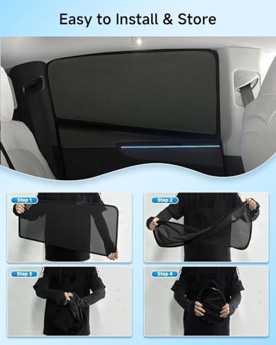 Car Window Shade for GMC Sierra 1500 2500 3500 2019-Now, 2 Pack UV & Glare - Image 6