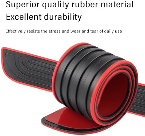 4PCS Car Door Sill Protector, Anti-Scratch Rubber Car Door Protector Edge Guards - Image 4