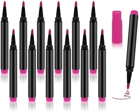12 PCS Rose Liquid Chalk Markers Wet or Dry Erase Fine Tip Neon Pens by Unknown