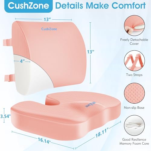 CushZone X-Large Seat Cushion and Lumbar Support Pillow - Image 5