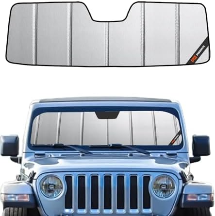 Pigenius Windshield Sunshade for Jeep Wrangler 2011-2017, Wrangler JK 2018 by Pigenius