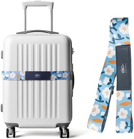 Luggage Straps for Suitcases, Adjustable Luggage Elastic Belt, Travel by EKAX
