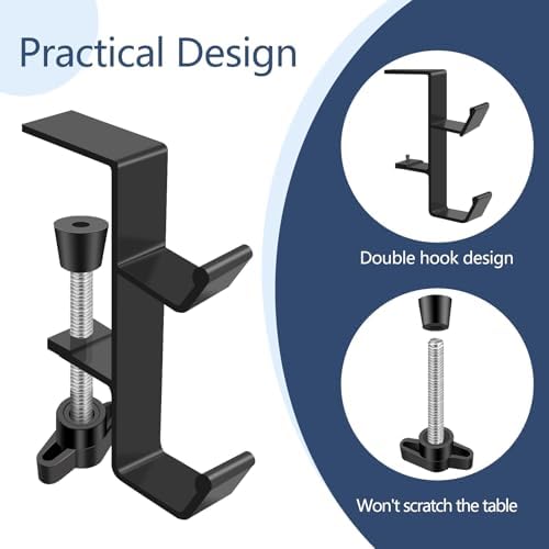 Desktop Hook Under-Table Handbag Hanger Wallet Hook Simple - Image 4