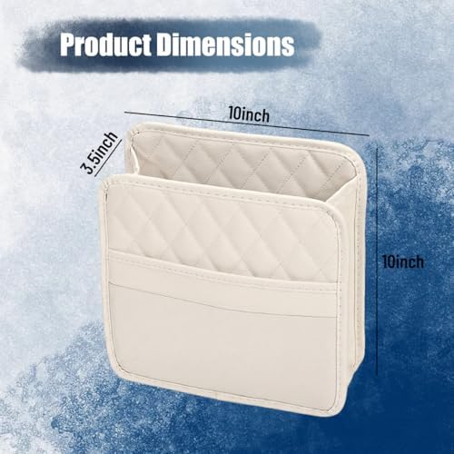 Car Seat Back Organizer, Leather Automotive Backseat Hanging Storage Pocket - Image 2