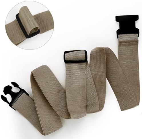 Luggage Straps for Suitcases, Travel Belt Multiple Connector, 2 Pack Brown - Image 3