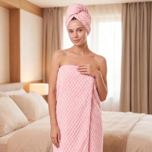 REDKISS Pink Microfiber Bath Towels Lagre - Image 6
