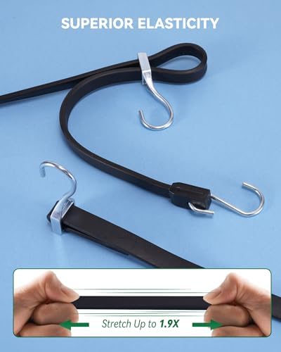 Lucky Straps 48 Inch Adjustable Rubber Bungee Cords, 8 Pack - Image 4