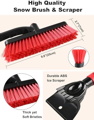 anngrowy 32" Snow Brush for Car Ice Scraper for Windshield Car Scraper Brush - Image 6