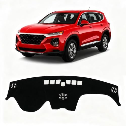 KUST Black Dash Cover for 2019-2023 Hyundai Santa Fe Left Hand Driving by KUST