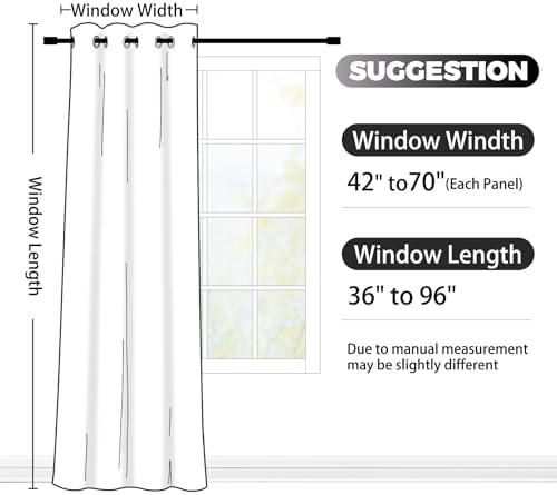 SimpleHome Ombre Gradient Black White to Gray Curtains - Image 2
