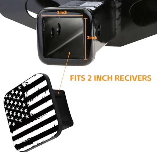 Trailer Hitch Cover, Square 2 Inch Receiver Tube Plug Cap - Image 5