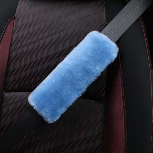 Soft Genuine Sheepskin Wool Auto Seat Belt Cover Seatbelt Shoulder Pad - Image 2
