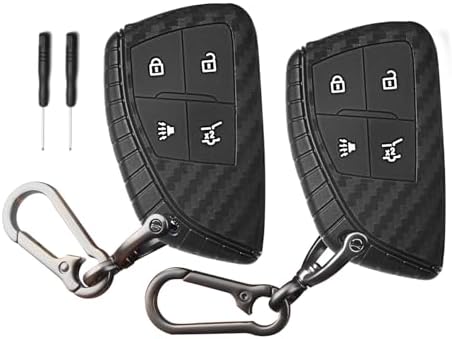 QBUC 2 Pcs for Chevy Key Fob Cover, 4 Buttons Silicone by QBUC