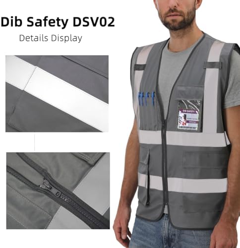 Dib Safety Hi Vis Reflective Safety Vest - Image 4
