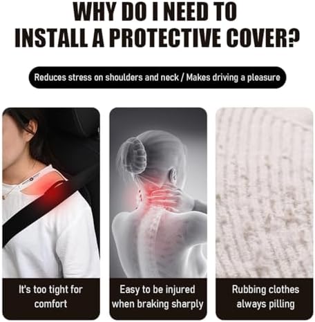 Yourkar 4 PCS Car Seat Belt Cover, Soft Auto Seatbelt Protector - Image 4