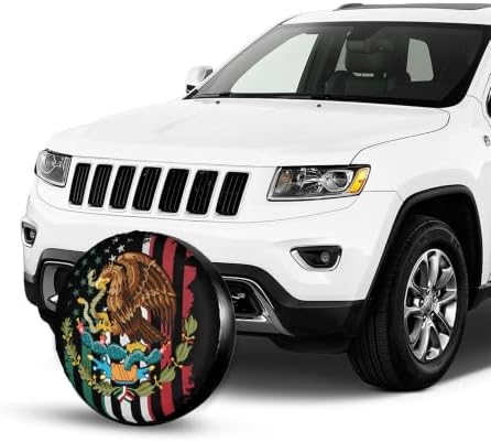 Mexican Flag Spare Tire Cover, Universal Waterproof & Dustproof Wheel - Image 3