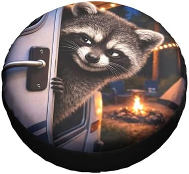 Peeping Raccoon Spare Tire Cover Wheel Protectors Weatherproof Spare Wheel - Image 2