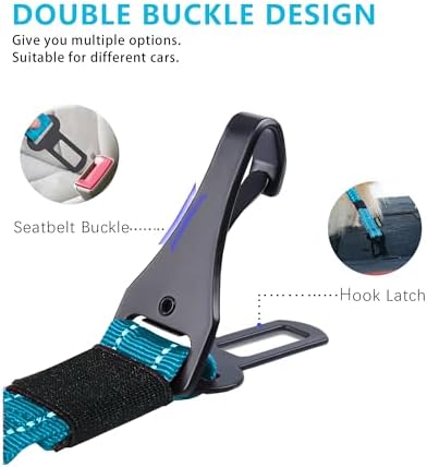 AUBELL Dog Seat Belt for Car, Updated 3-in-1 Bungee Dog Car Harness - Image 3