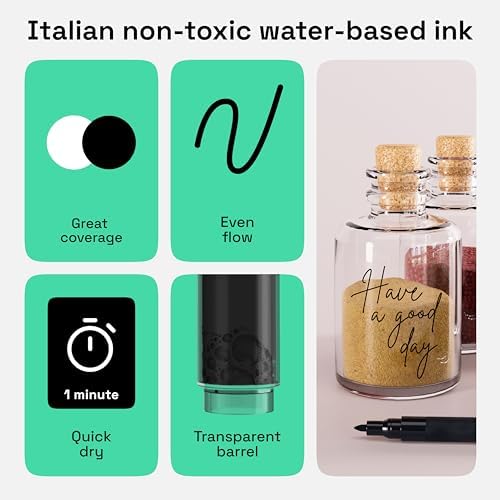ARTISTRO Black Acrylic Paint Markers - Image 4